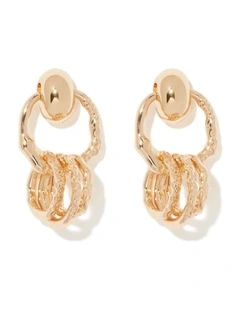 Signature Eleanor Hoop Drop Earrings in Gold