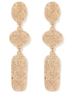 Signature Brielle Textured Earrings in Gold