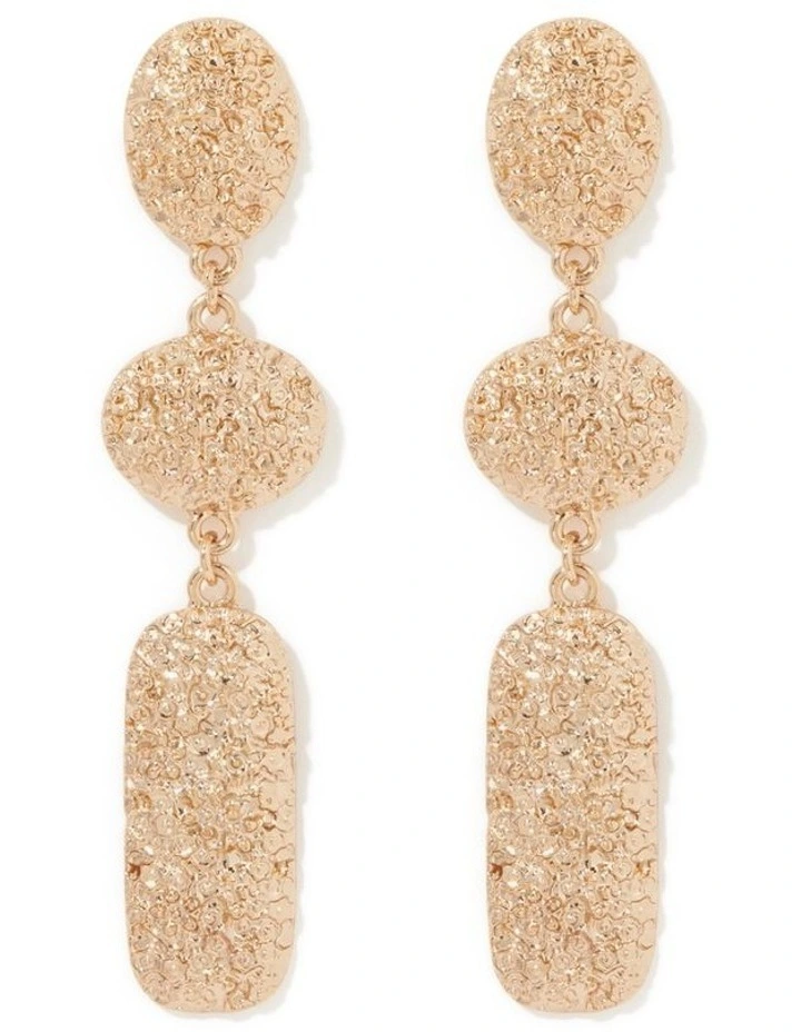 Signature Brielle Textured Earrings in Gold image 1