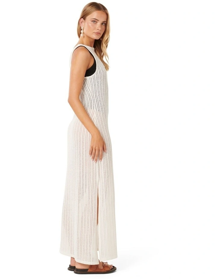 Lily Crochet Cover Up Dress in White image 2