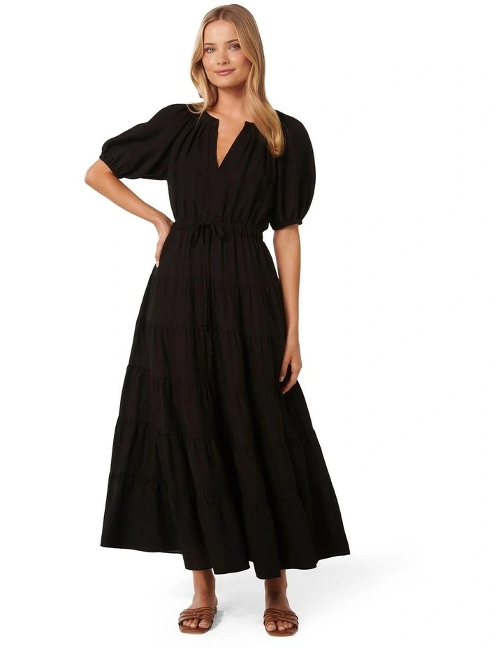 Gabe Midi Dress in Black image 1