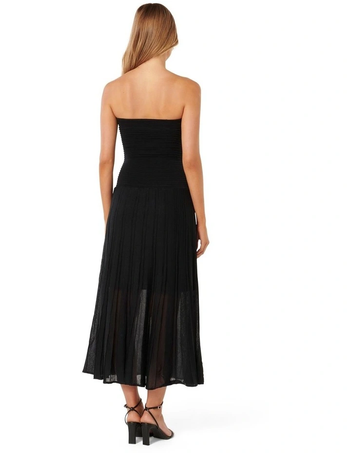 Elodie Strapless Knit Dress in Black image 2