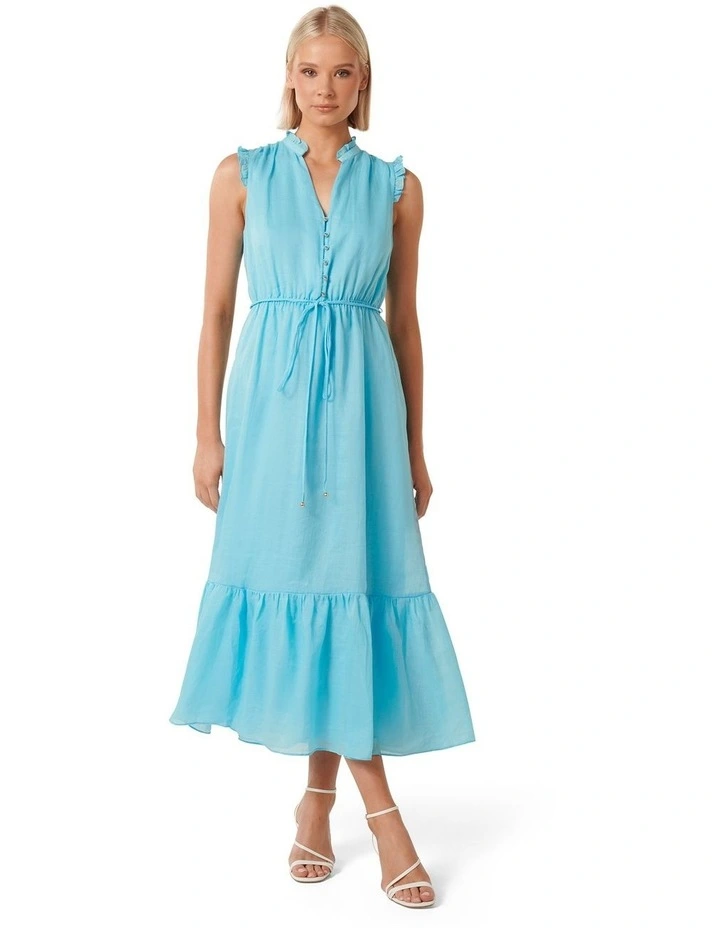 Forever New Jazelle Midi Dress in Blue