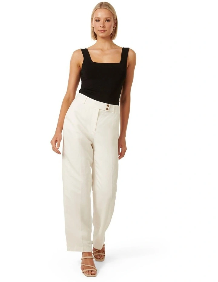 Ava Square Neck Tank Top in Black image 5