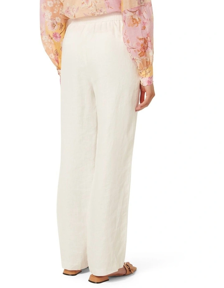 Lori Linen Pants in White image 2