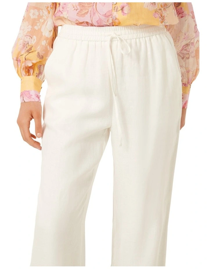 Lori Linen Pants in White image 4