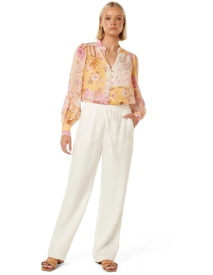 Lori Linen Pants in White image 5