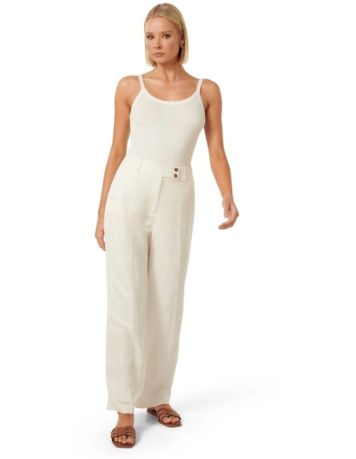 Alisandra Scoop Neck Bodysuit in White image 5