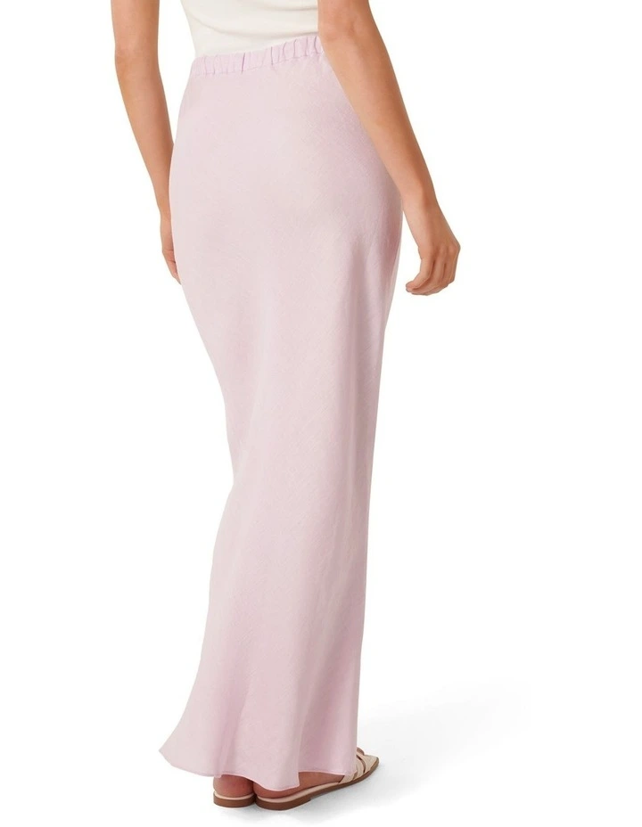 Millie Linen Maxi Skirt in Purple image 2