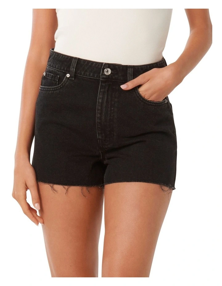 Dixi Denim Shorts in Black image 1