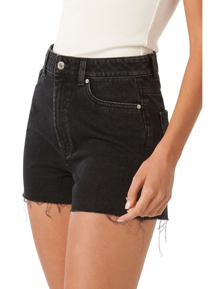 Dixi Denim Shorts in Black image 3