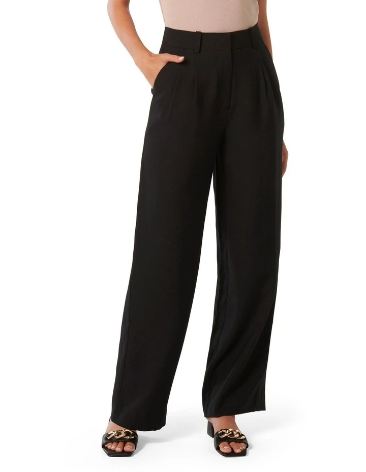 Bridget Bamboo straight Leg Pants in Black image 1