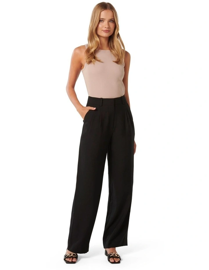 Bridget Bamboo straight Leg Pants in Black image 5