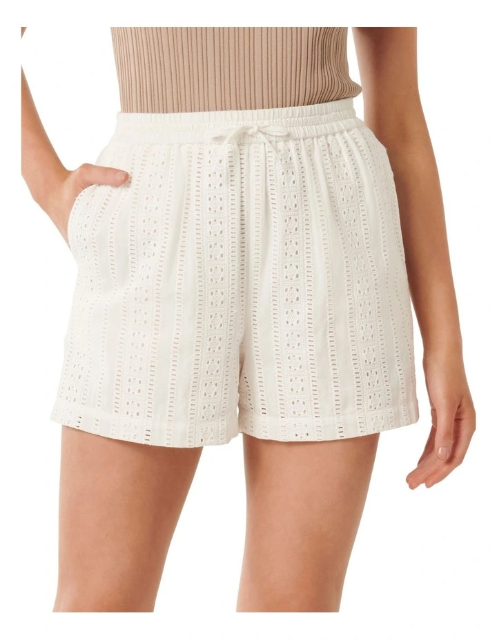 Tamara Textured Shorts in White image 1