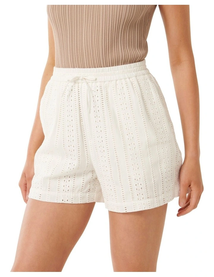 Tamara Textured Shorts in White image 3