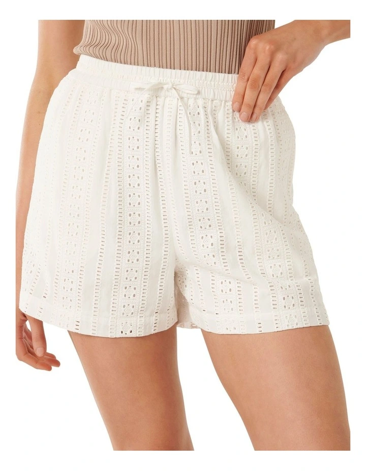 Tamara Textured Shorts in White image 4