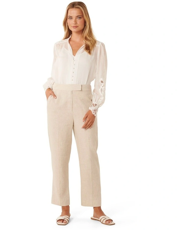 Aria Lace Mix Blouse in White image 5