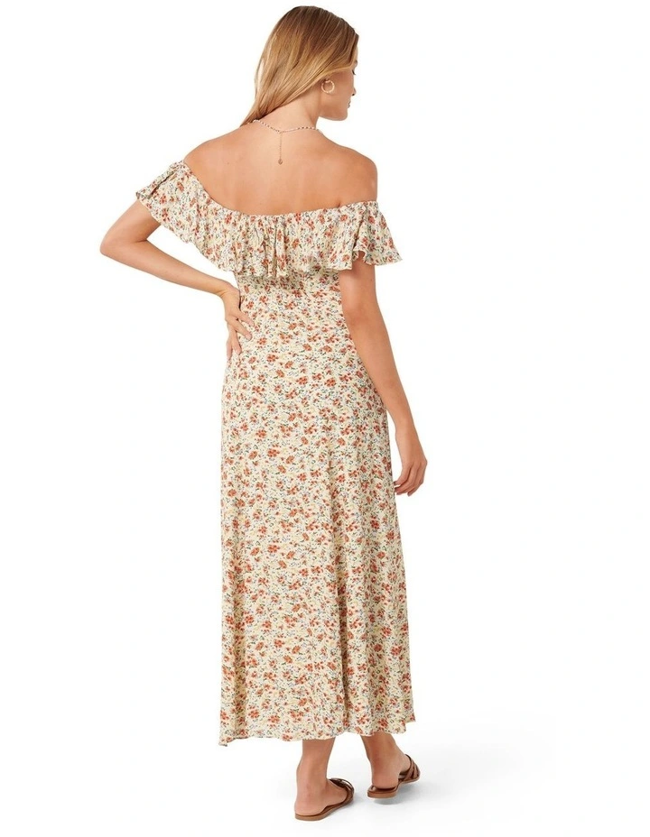 Amalie Off-Shoulder Midi Dress in Cream image 2