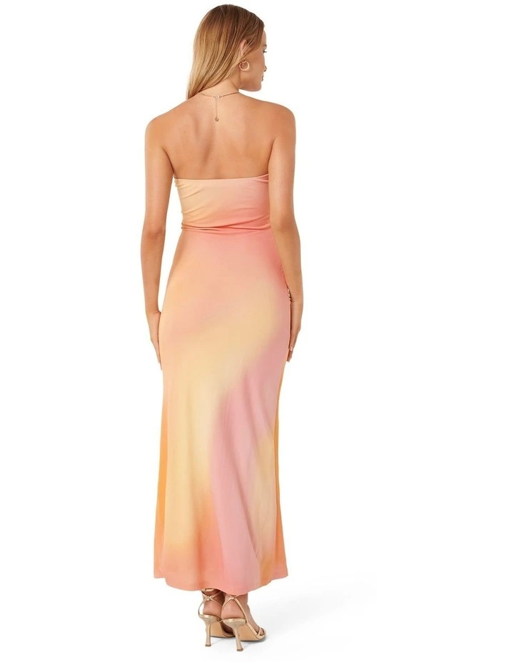 Kyla Jersey Ruched Midi Dress in Pink image 2
