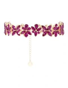 Signature Petal Stone Necklace in Pink