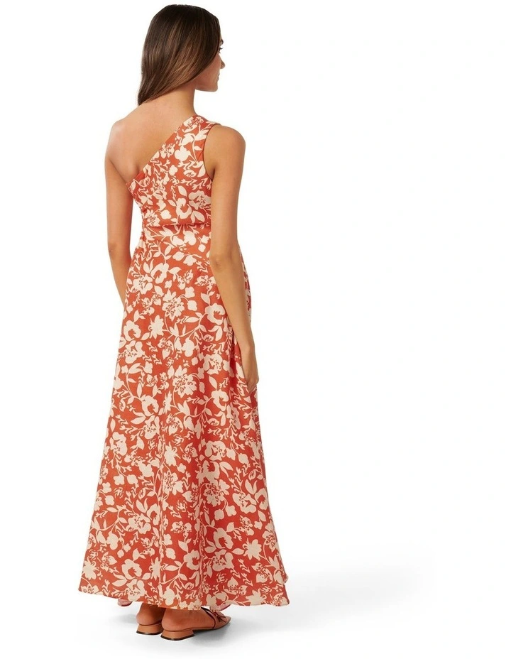 Rhianna Linen Maxi Dress in Orange image 2