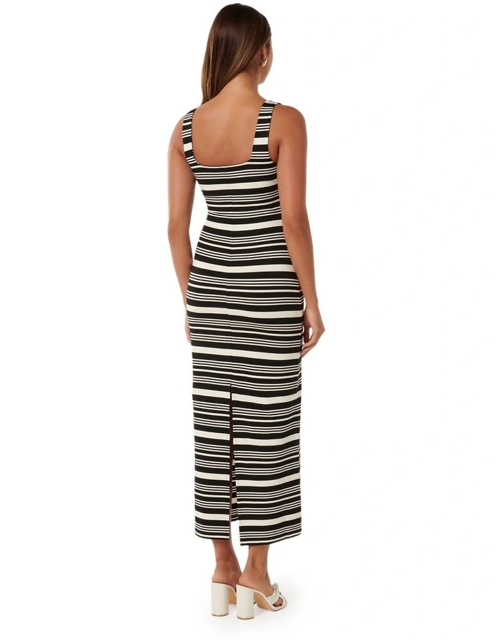 Beverly Square Neck Midi Dress in Multi image 2