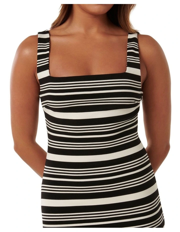 Beverly Square Neck Midi Dress in Multi image 4