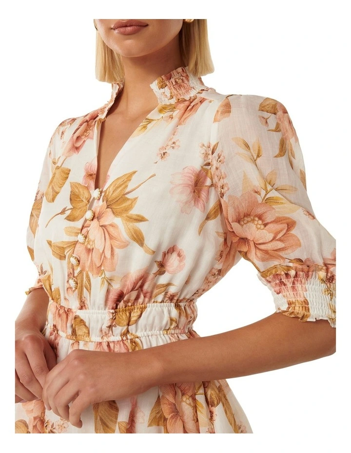 Shayla Cuff Detail Mini Dress in Multi image 4