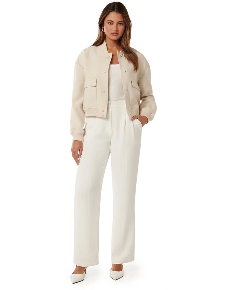Miranda Bomber Jacket in Beige image 5