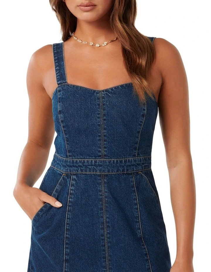 Melanie Mini Dress in Blue image 4