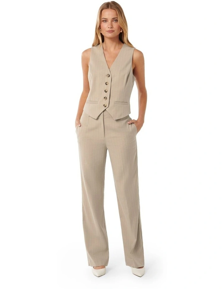 Emmie Straight Leg Pants in Beige image 5