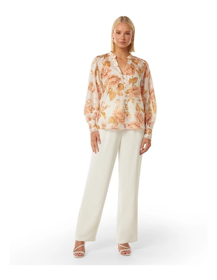 Tylar Trimmed Blouse in Multi image 5