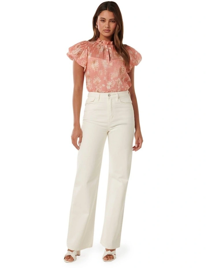 Sabine Puff Sleeve Top in Multi image 5