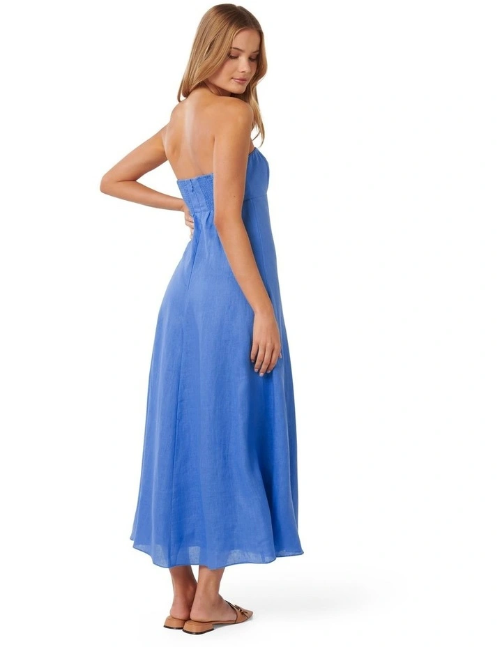 Kimberly Strapless Midi Dress in Blue image 2