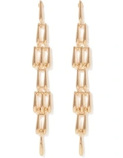Signature Farley Fine Link Drop Earrings in Gold
