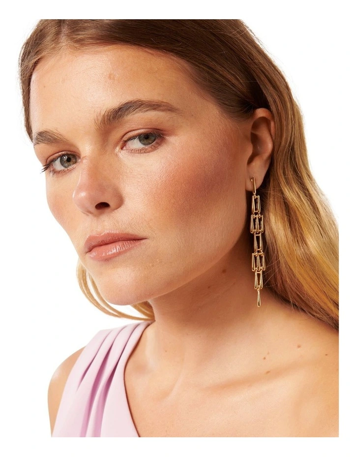 Signature Farley Fine Link Drop Earrings in Gold image 2