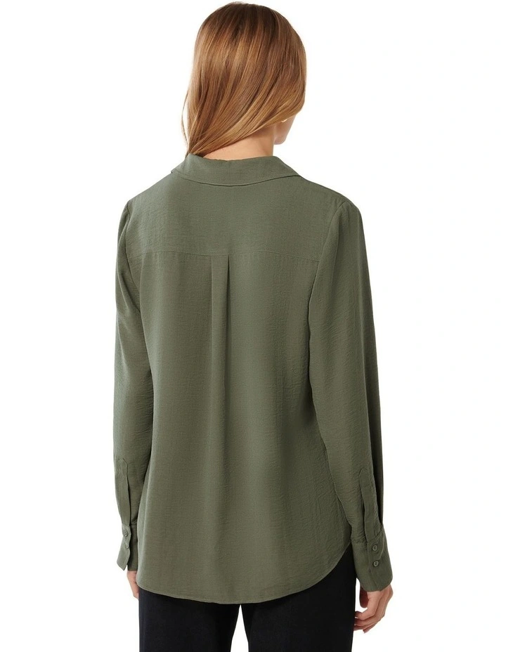 Samara Long Sleeve Shirt in Khaki image 2