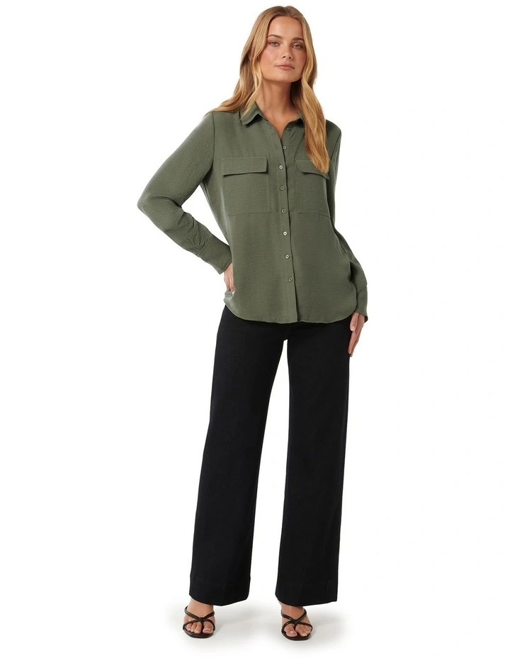 Samara Long Sleeve Shirt in Khaki image 4
