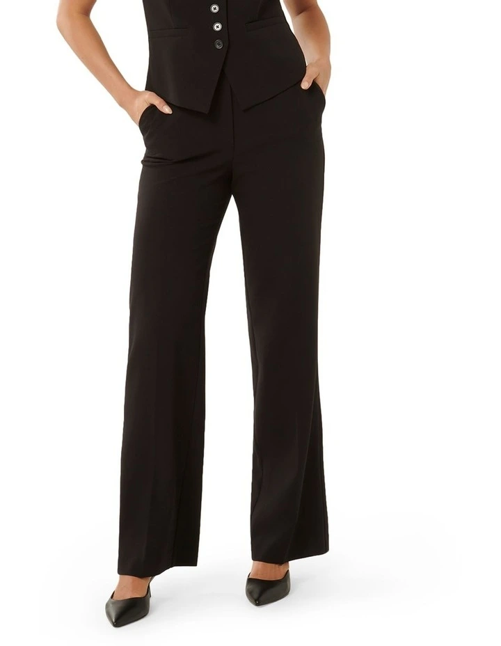 Ava Straight Leg Pants in Black image 1