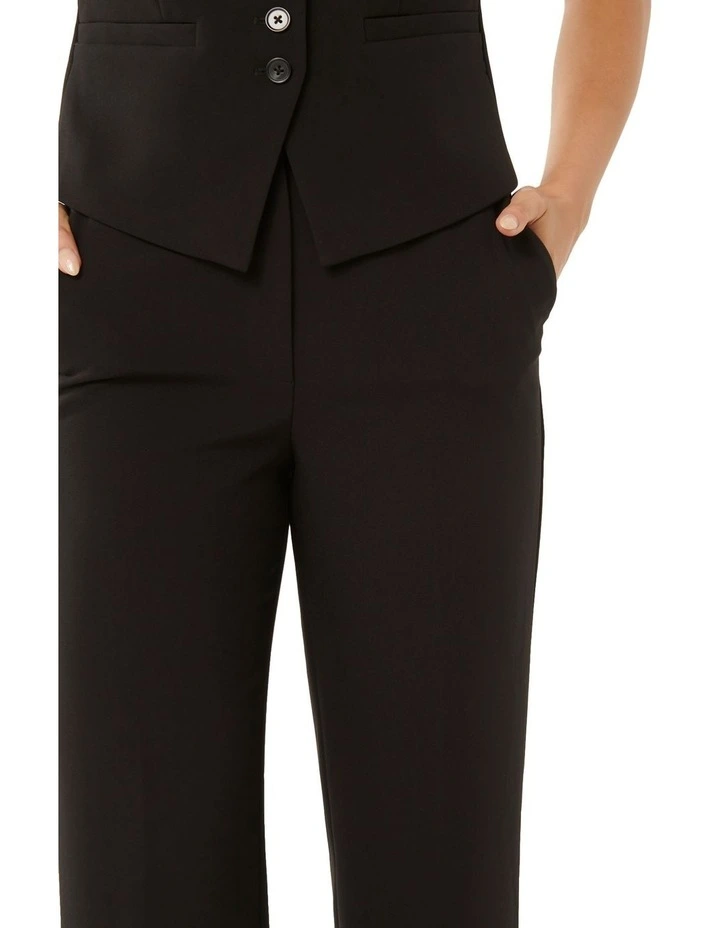 Ava Straight Leg Pants in Black image 4