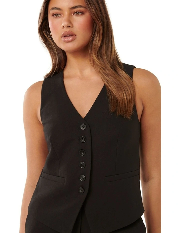 Dana Waistcoat in Black image 4
