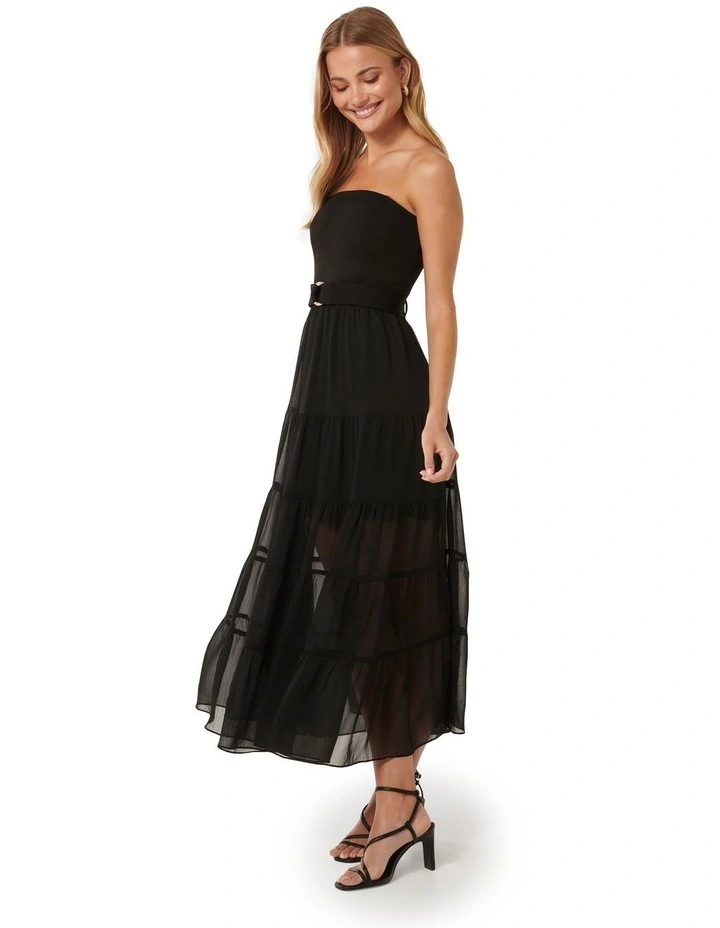 Jamie Sheer Strapless Dress in Black image 3