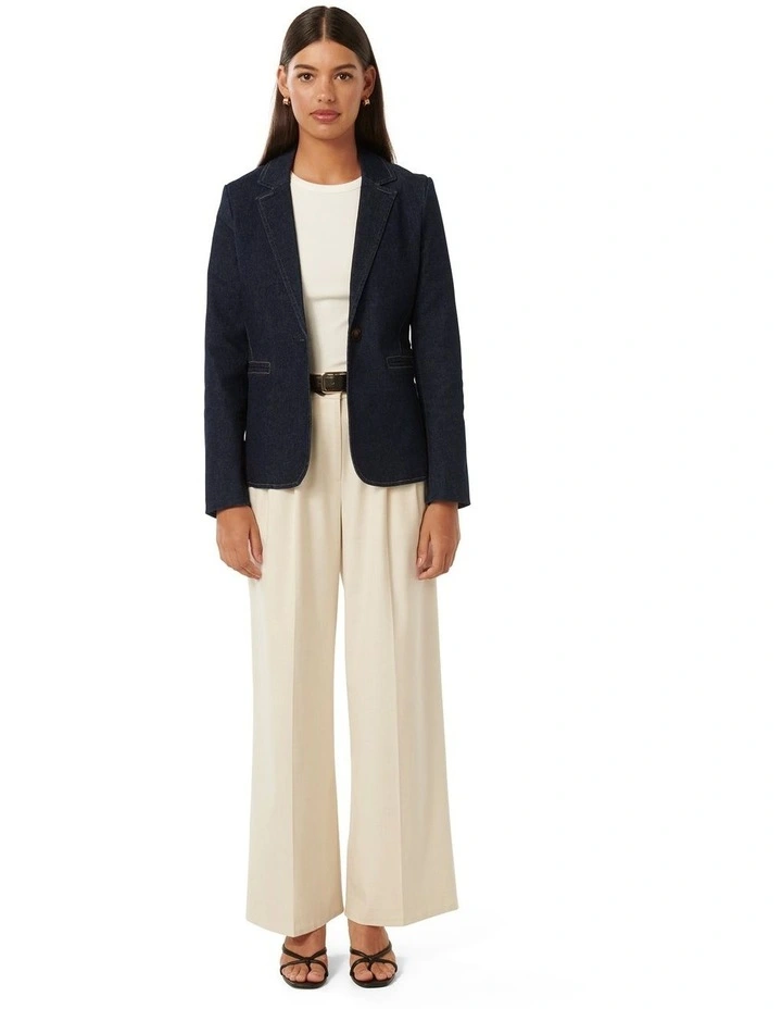 Florence Denim Blazer in Blue image 5
