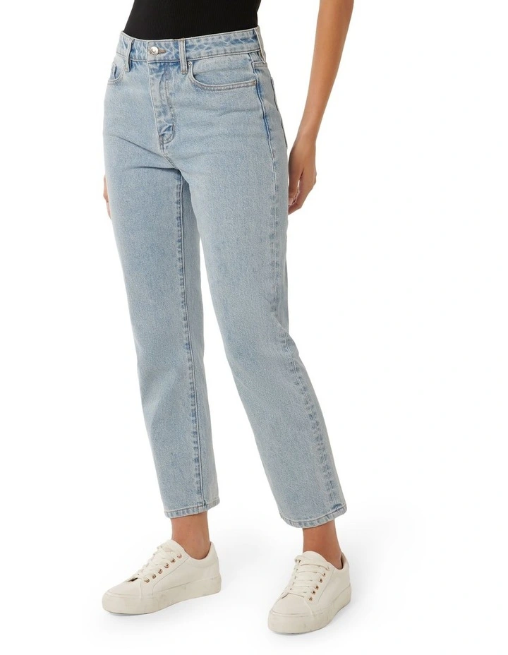 Alyssa Slim Straight Jeans in Blue image 3