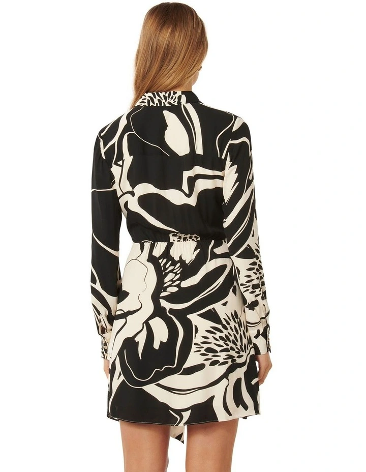 Sherri Mini Shirt Dress in Cream image 2