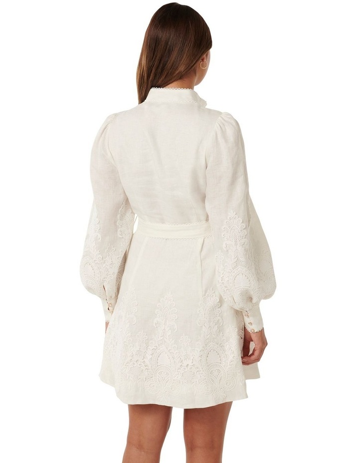 maeve lace detail mini dress Forever New Maeve Lace Detail Mini Dress in Cream
