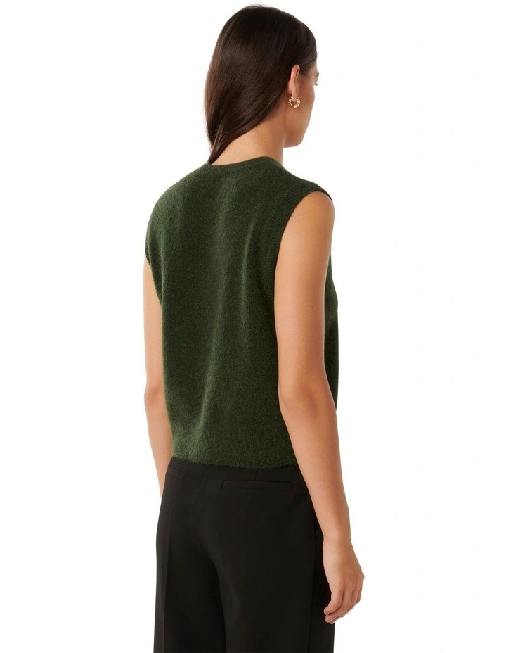 Vanessa Knit Vest in Green image 2
