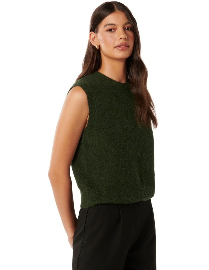Vanessa Knit Vest in Green image 3