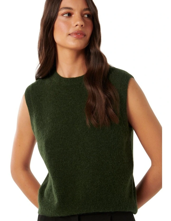 Vanessa Knit Vest in Green image 4