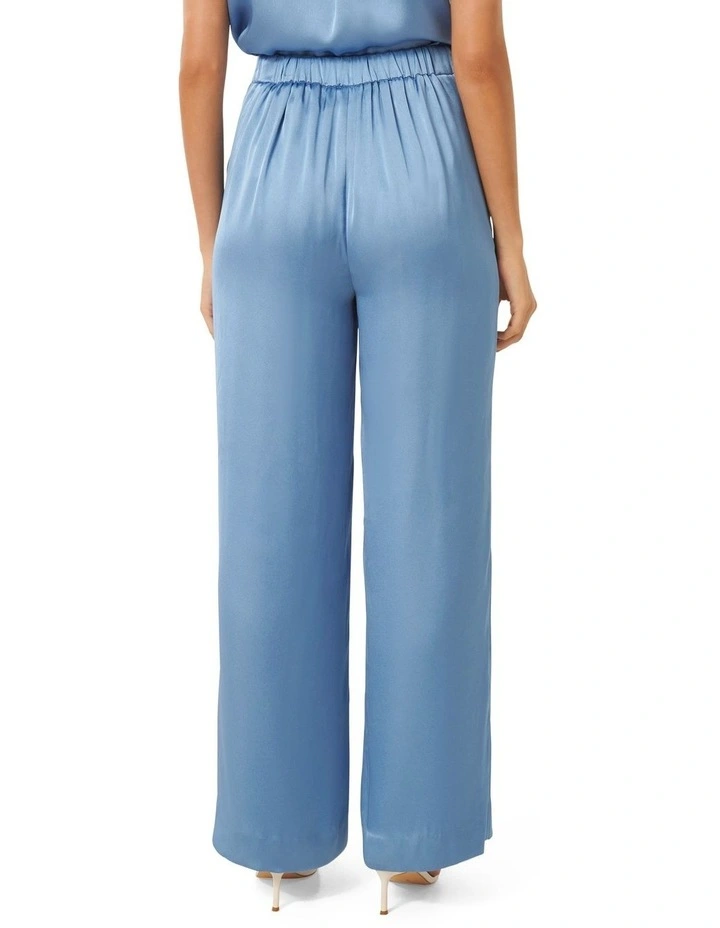Simone Satin Pants in Blue image 2